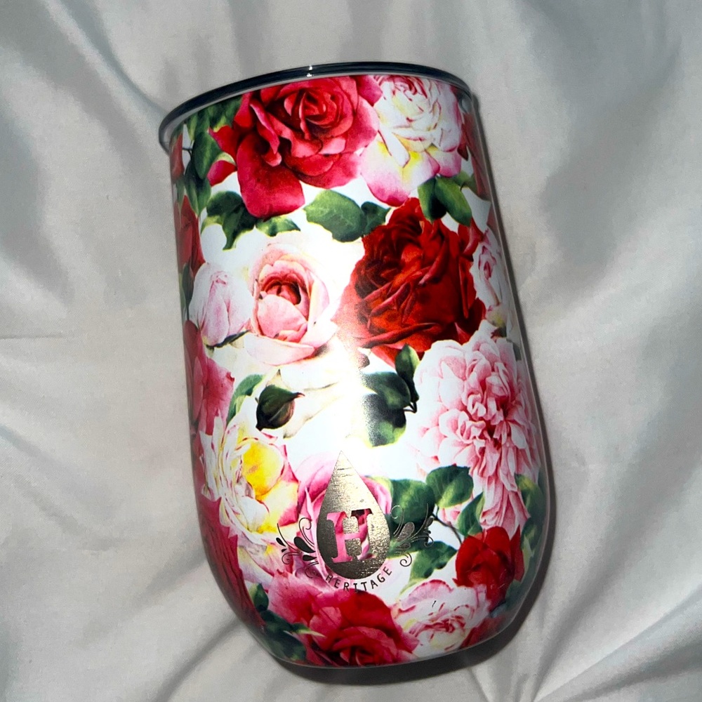 Heritage Floral Wine Tumbler